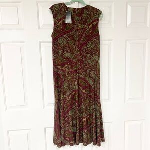 Lauren Ralph Lauren | Paisley Multi Color Midi Elegant Midi Dress
